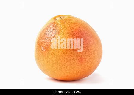 Whole ripe grapefruit isolated on white background. Stock Photo