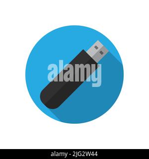 USB flash drive icon. The information carrier. Vector illustration Stock Vector
