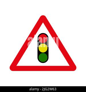 Traffic light sign vector isolated on white background Stock Vector
