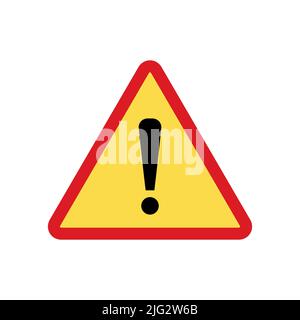 Sign danger, warning, attention isolated on white background. Vector illustration Stock Vector