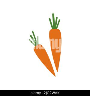 Carrots vector icon isolated on white background Stock Vector