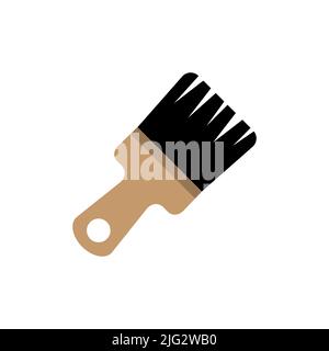 Paint brush vector icon isolated on white background Stock Vector