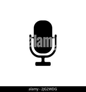 Microphone vector icon isolated on white background Stock Vector