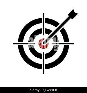Shooting target vector isolated on white background Stock Vector