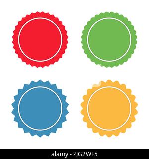 set of color vector stickers. Vector illustration Stock Vector