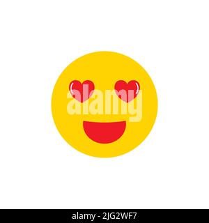 Love emoji vector icon isolated on white background Stock Vector