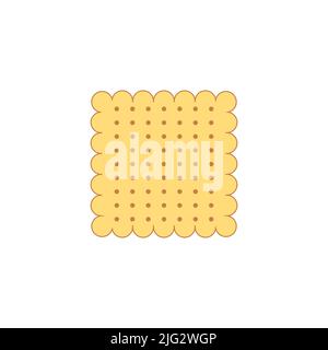 Biscuit vector icon isolated on white background Stock Vector