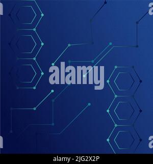 Abstract background with blue hexagon, stock vector Stock Vector