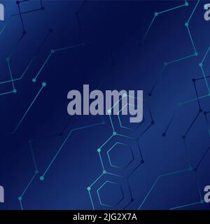 Abstract background with blue hexagon, stock vector Stock Vector