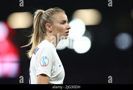 Manchester, UK. 6th July, 2022. Leah Williamson of England during the UEFA Women's European Championship 2022 match at Old Trafford, Manchester. Picture credit should read: Darren Staples/Sportimage Credit: Sportimage/Alamy Live News Stock Photo