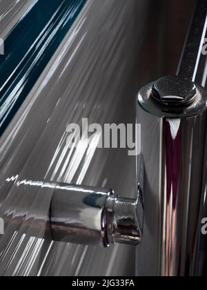 You can see pattern and beauty just about anywhere, if your brain stays tuned in... like this abstract composition seen in close-up of a radiator in o Stock Photo