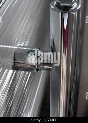 You can see pattern and beauty just about anywhere, if your brain stays tuned in... like this abstract composition seen in close-up of a radiator in o Stock Photo