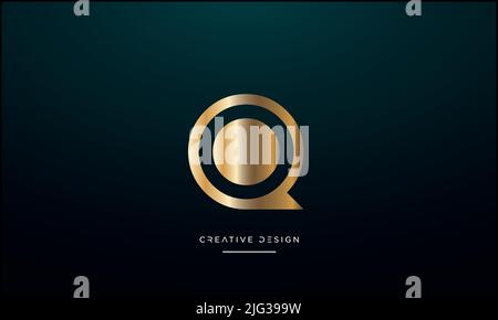 QO, OQ or Q Abstract icon Logo monogram Stock Vector