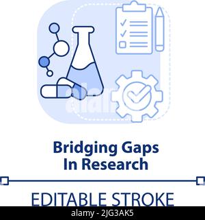 Bridging gaps in research blue gradient concept icon Stock Vector Image ...