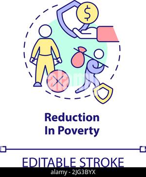 Poverty reduction concept icon Stock Vector Image & Art - Alamy