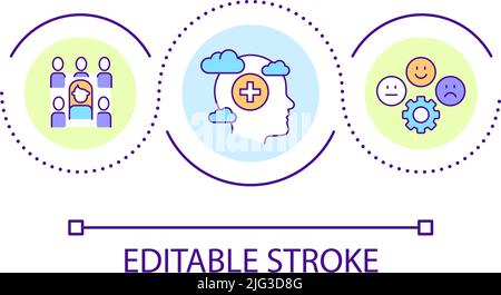 Socialization loop concept icon Stock Vector