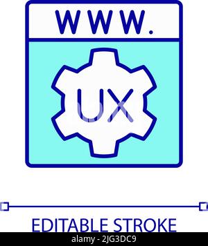 UX design process RGB color icon Stock Vector