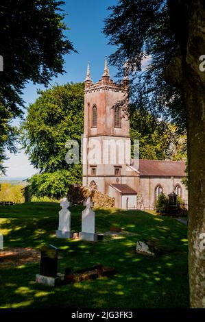 Gothic Revival Saint Patrick's Church, Tara, Ireland. Stock Photo