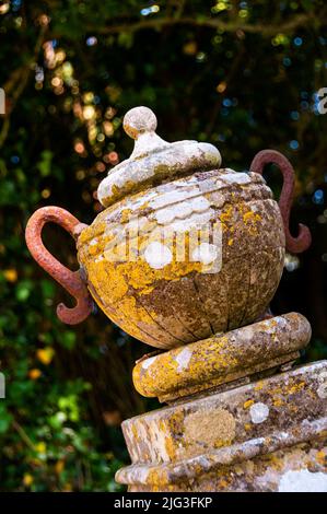 Entrance urn to the graveyard at the Hill of Tara in Ireland. Stock Photo