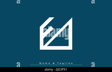 Alphabet letters Initials Monogram logo FD , DF Stock Vector