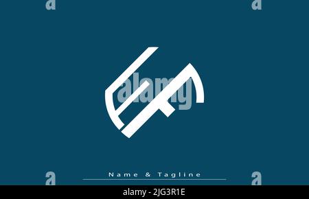 Alphabet letters Initials Monogram logo FF Stock Vector