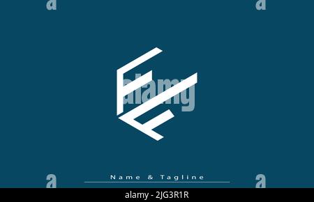 Alphabet letters Initials Monogram logo FF Stock Vector