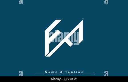 Alphabet letters Initials Monogram logo FF Stock Vector