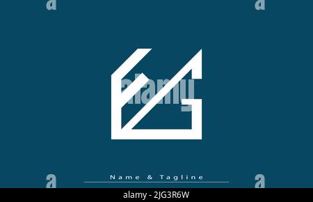 Alphabet letters Initials Monogram logo FG , GF Stock Vector