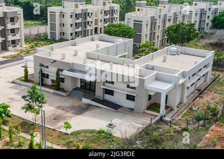 big bungalow looking awesome of a Indian colony Stock Photo