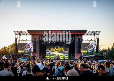 Oslo, Norway. 24th, June 2022. The American nu metal band Korn performs a live concert during the Norwegian music festival Tons of Rock 2022 in Oslo. (Photo credit: Gonzales Photo - Terje Dokken). Stock Photo