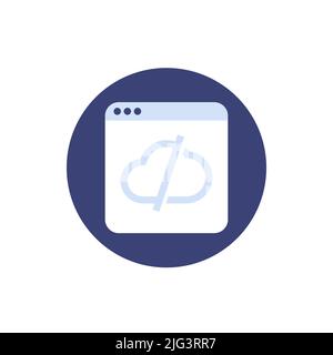 disconnect from server icon for web Stock Vector
