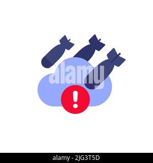 Hosting under DDoS attack vector icon Stock Vector