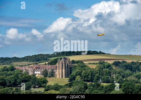 Shoreham-by-Sea, July 1st 2022: Lancing College and the chapel Stock Photo