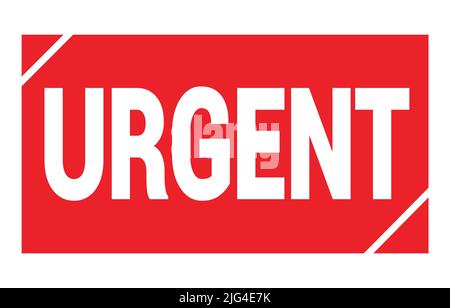 URGENT text written on red rectangle stamp sign. Stock Photo