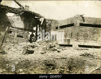 This reinforced concrete machine gun position was used by ...