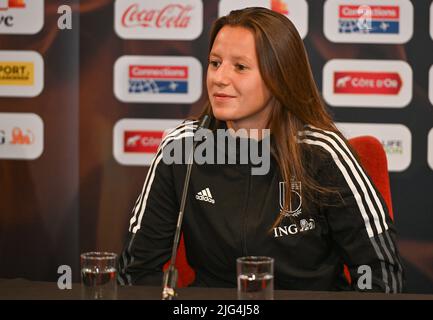 Belgium's Hannah Eurlings pictured during a training session of the