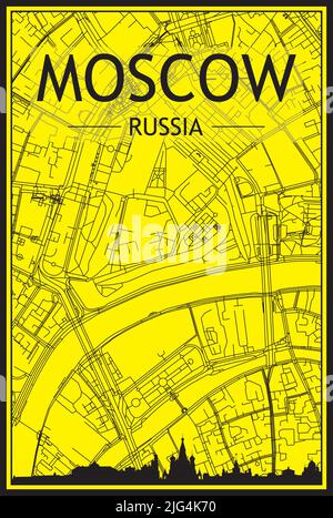 Moscow City skyline golden silhouette. Vector illustration. Moscow ...