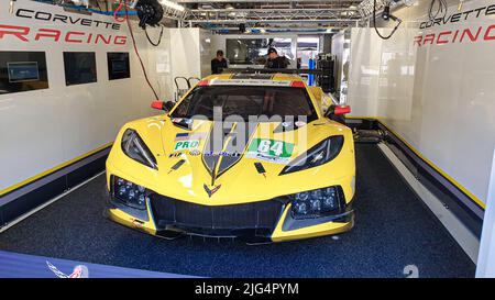 Monza Italy July 7 2022, 64 CORVETTE RACING USA M Chevrolet Corvette C8.R Tommy Milner (USA) P Nick Tandy (GBR) during Endurance -WEC Monza Italy July 7 2022 Stock Photo