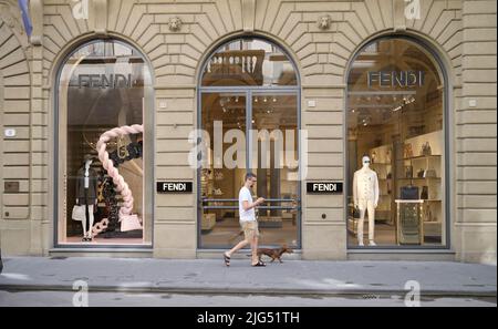 Fendi Shop in Via de' Tornabuoni Florence Italy Stock Photo