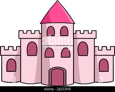 Castle Cartoon Colored Clipart Illustration Stock Vector