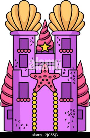 Castle Cartoon Colored Clipart Illustration Stock Vector