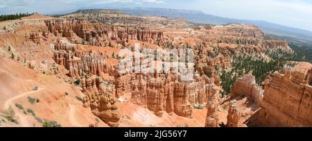 Panoramic view over  Bryce Canyon, Utah. Stock Photo