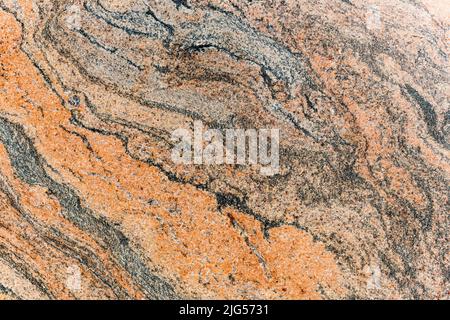 Marble texture with orange grey colours, polished natural stone background Stock Photo