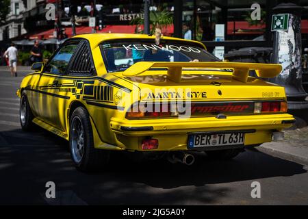 BERLIN - JUNE 18, 2022: Sports car Opel Manta GT/E, 1974. Rear view. Classic Days Berlin. Stock Photo