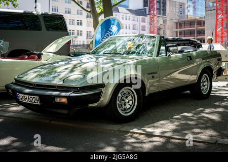 BERLIN - JUNE 18, 2022: Sports car Triumph TR7, 1981. Classic Days Berlin. Stock Photo