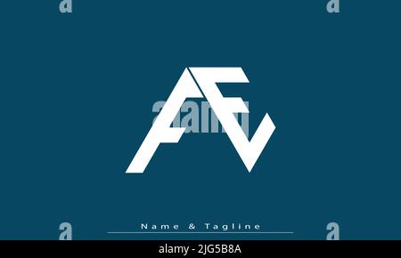 Alphabet letters Initials Monogram logo FE , EF Stock Vector