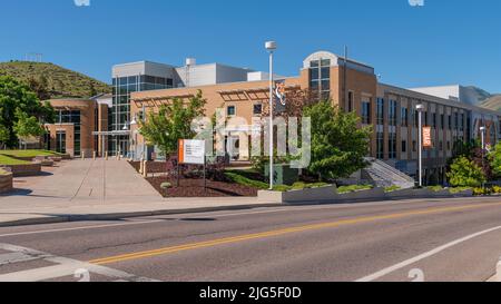 Pocatello Idaho USA June 25th 2022 Idaho state University buildings in Pocatello Idaho. Stock Photo