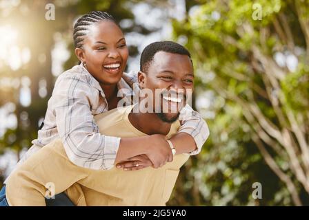 Theres no time for boredom. Shot of an affectionate couple spending time outdoors. Stock Photo