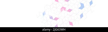 Abstract geometric design template made of isometric volumetric blocks for banners, covers, backgrounds and creative ideas Stock Vector
