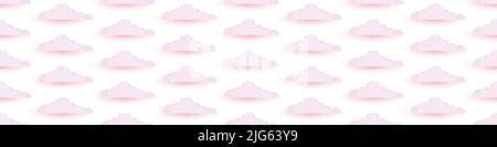 seamless pattern of airy paper clouds. Template for postcards, posters, banners and creative ideas Stock Vector